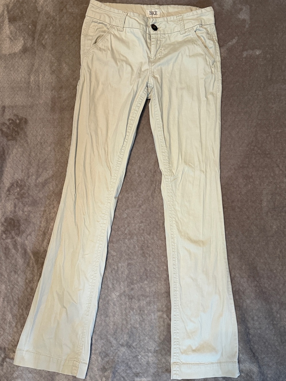 BKE Light Cream Bootcut Pants